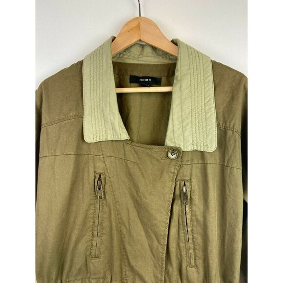Forever 21 Women's Olive Jacket Size Small - Picture 2 of 9